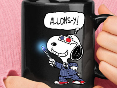 10th Doctor Snoopy Allons-y Doctor Who Mug