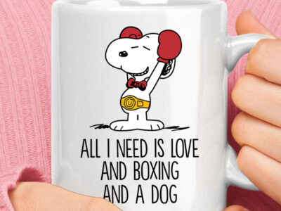 All I Need Is Love And Boxing And A Dog Snoopy Boxer Mug