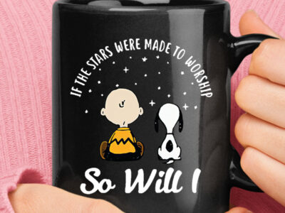 If The Stars Were Made To Worship So Will I Charlie & Snoopy Mug
