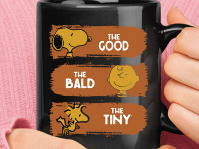 Snoopy Charlie Woodstock The Good The Bald The Tiny Mug