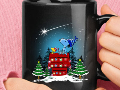 Watch The Shooting Star Woodstock And Snoopy Christmas Mug