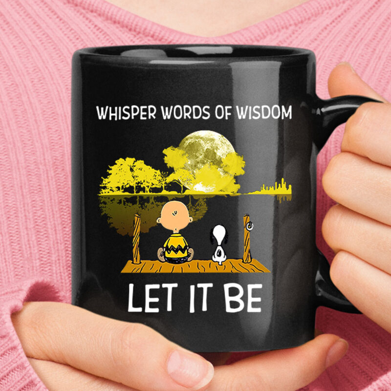Whisper Words Of Wisdom Let It Be Charlie & Snoopy By The Lake Mug