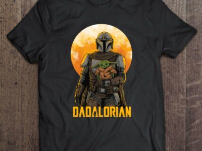 Dadalorian Star Wars Mandalorian Baby Yoda Father’s Day Moon