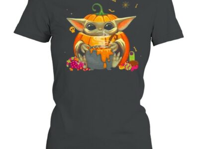Baby yoda coslay pumpkin shirt