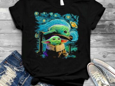 Baby Yoda In Night Star Wars Shirt