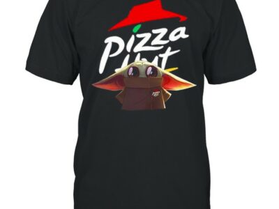Baby Yoda Pizza Hut logo shirt