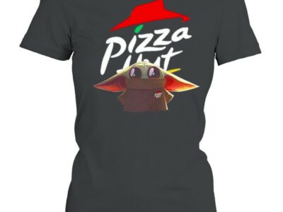 Baby Yoda Pizza Hut logo shirt
