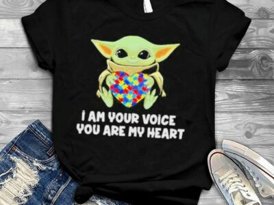 I Am Your Voice You Are My Heart Autism Awareness Baby Yoda Shirt