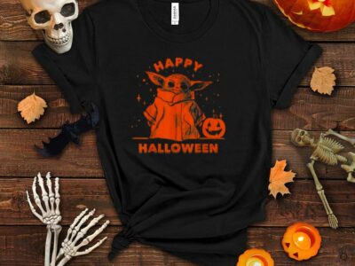 Master Yoda and Pumpkin Happy Halloween shirt