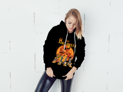 The Halloween Horror Movie And Peanuts Snoopy Red Moon T Shirt