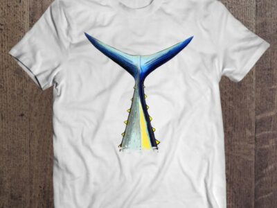 Back Print Deep Sea Fishing Tuna Tail Bluefin Tuna Premium