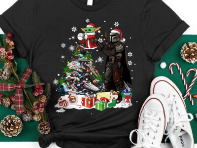 Cute baby Yoda Christmas shirt, Christmas gifts, Merry Christmas 2021 shirt, The Mandalorian Xmas tee