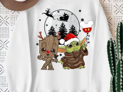 Baby Yoda And Baby Groot Christmas Shirt