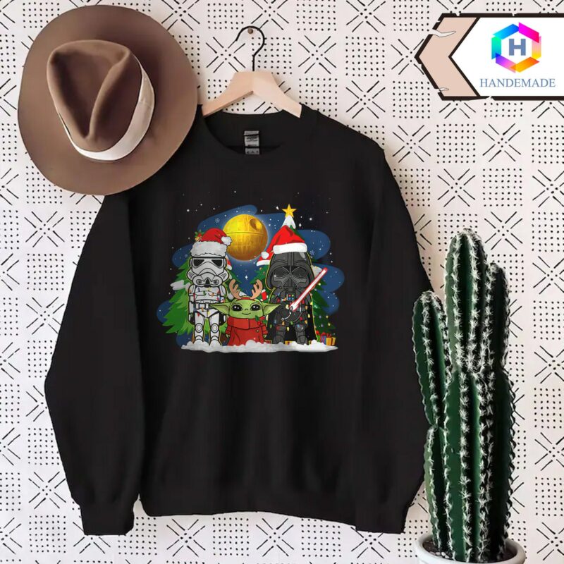 Star Wars Christmas Shirt, Christmas Gift, Disney Christmas Shirt, Star Wars Family Tee Shirt, Merry Christmas Tee, Baby Yoda Christmas Tee.