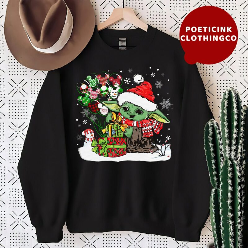 Baby Yoda Balloon Christmas Shirt
