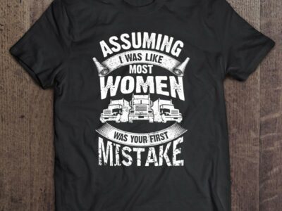 Womens Female Truck Driver Funny Trucker Girl V-Neck