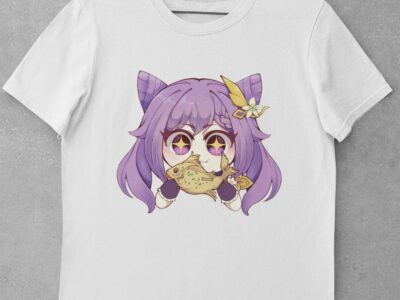 Keqing Eat Genshin Impact Premium T Shirt