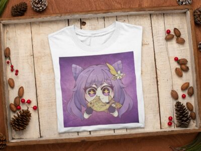 Keqing Eat Genshin Impact Premium T Shirt