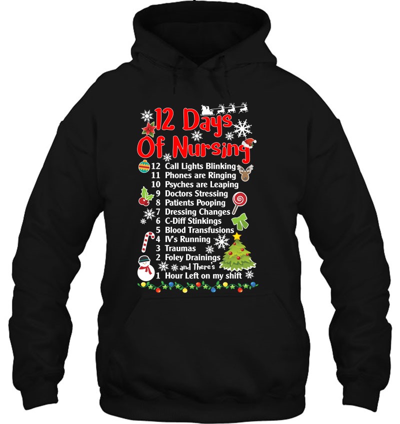 12 Days Of Nursing - Funny Christmas Nurse Shirt Essential 12 Days Of Nursing - Funny Christmas Nurse Shirt Essential