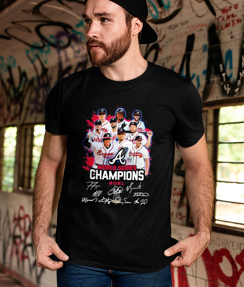 Atlanta Braves World Series Champions 2021 Signatures Gifts T-Shirt
