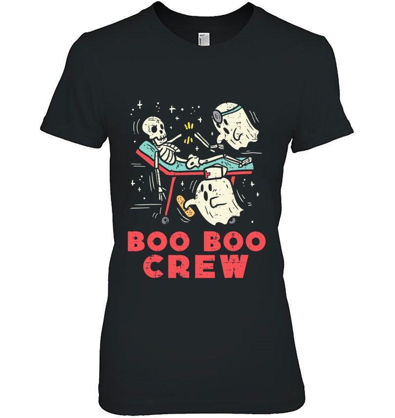 Boo Crew Nurse Ghosts Skeleton Rn Icu Halloween Nurse Women
