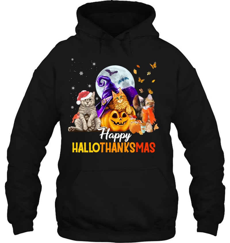 Cat Lover Halloween And Merry Christmas Happy Hallothanksmas Cat Lover Halloween And Merry Christmas Happy Hallothanksmas