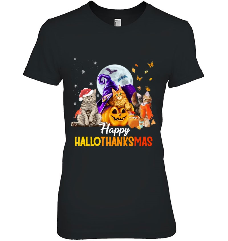 Cat Lover Halloween And Merry Christmas Happy Hallothanksmas Cat Lover Halloween And Merry Christmas Happy Hallothanksmas