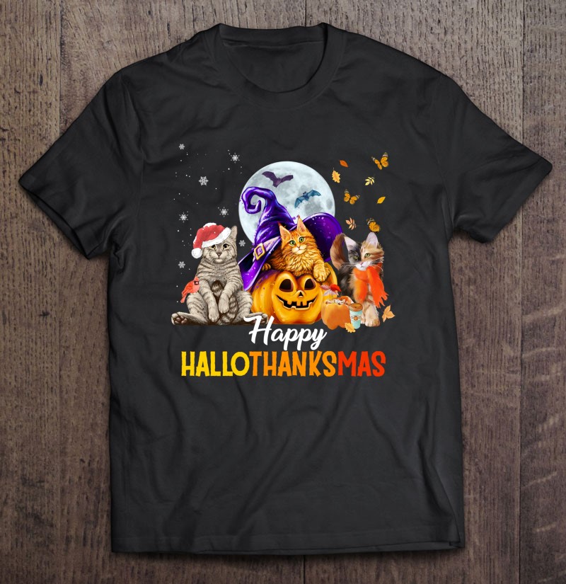 Cat Lover Halloween And Merry Christmas Happy Hallothanksmas Cat Lover Halloween And Merry Christmas Happy Hallothanksmas