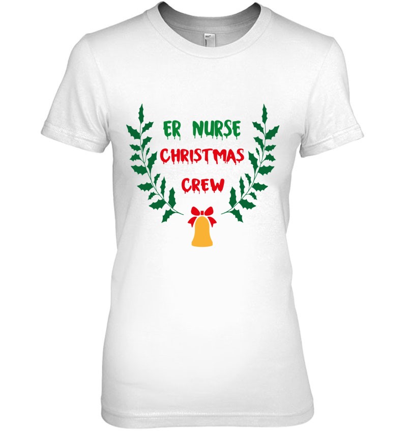 Emergency Room Nurse Christmas Crew Baseball Sleeve