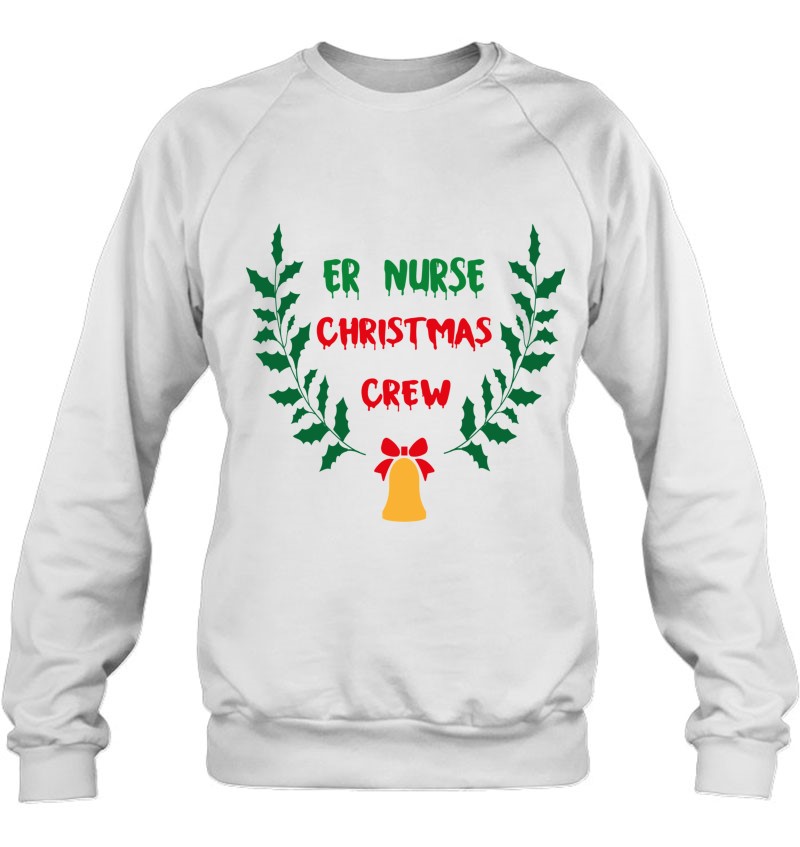 Emergency Room Nurse Christmas Crew Baseball Sleeve Emergency Room Nurse Christmas Crew Baseball Sleeve