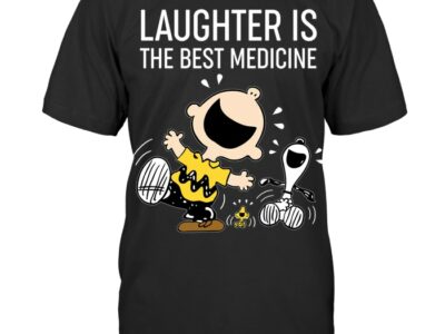 Funny Snoopy Charlie Brown Laughter Is The Best Medicine Shirt