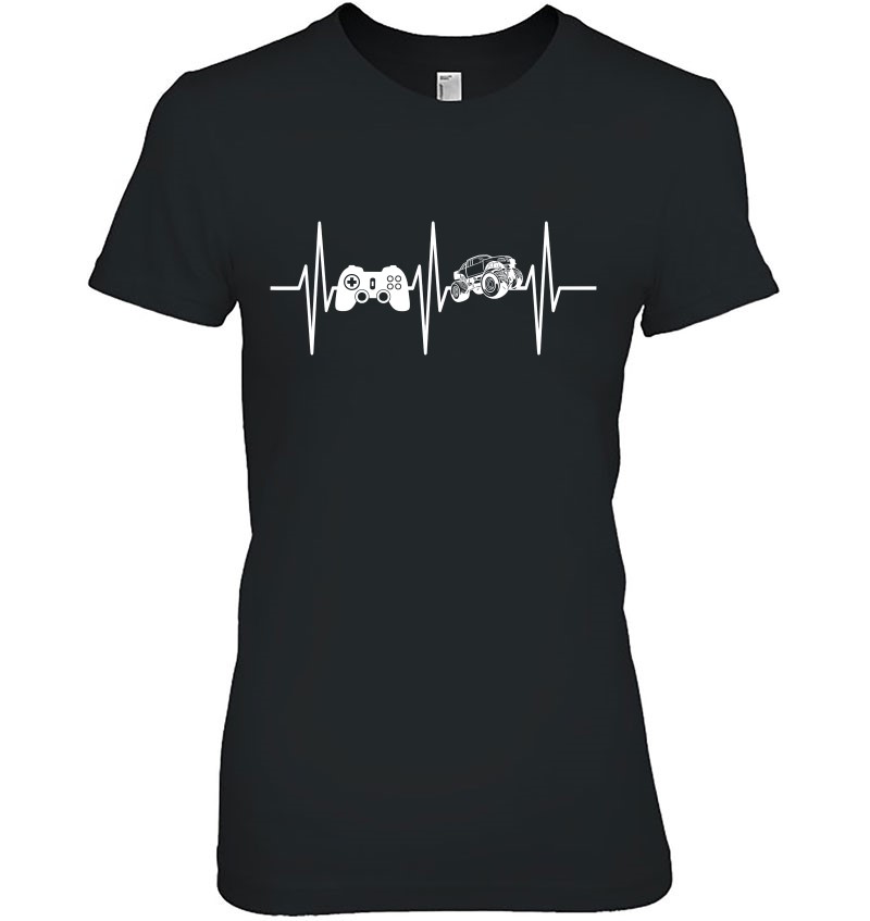 Gamer Monster Truck Shirt Video Gaming Heartbeat