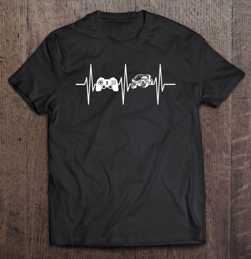 Gamer Monster Truck Shirt Video Gaming Heartbeat