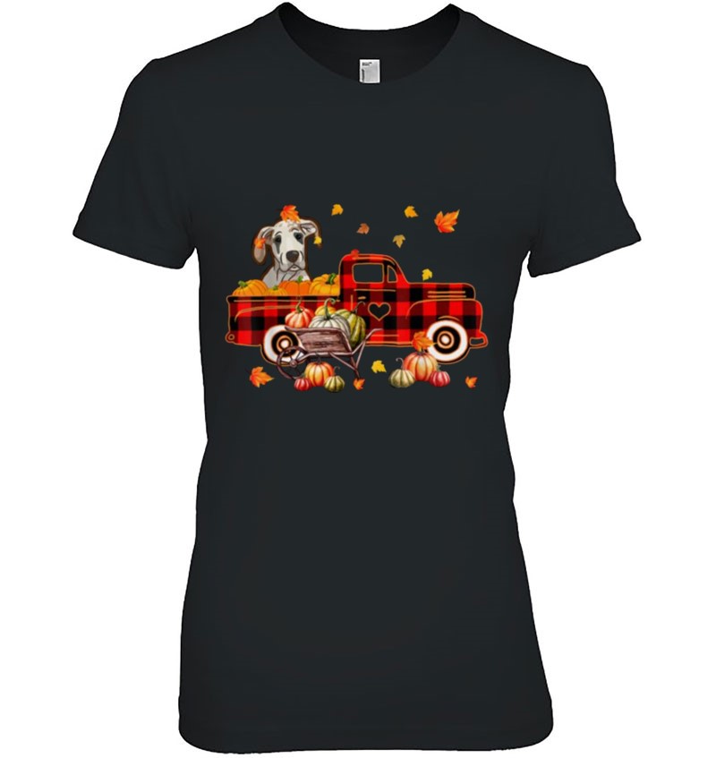 Great Dane Pumpkin Truck Thanksgiving Halloween
