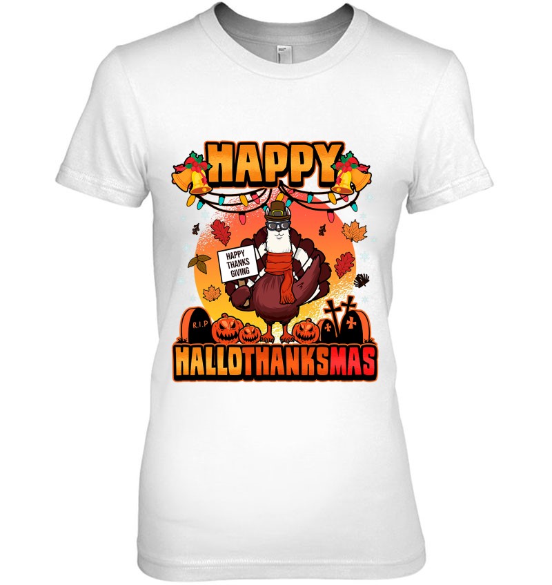 Halloween Christmas Happy Hallothanksmas Llama Turkey