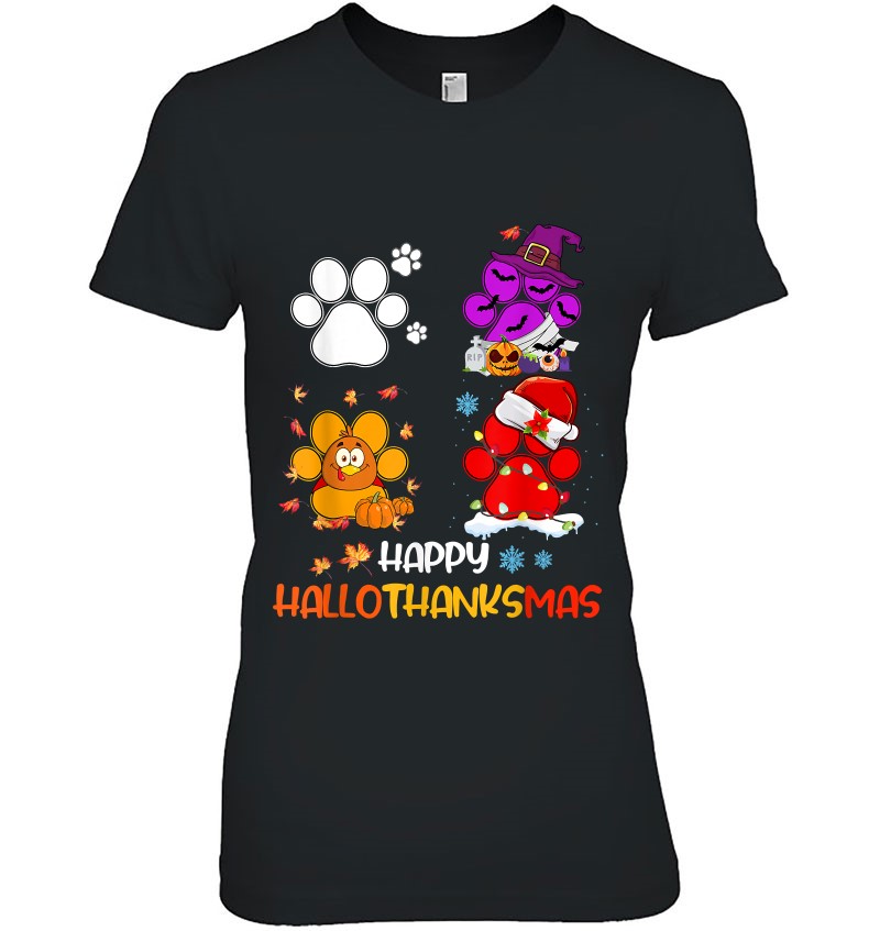 Happy Hallothanksmas Dog Paws Halloween Thanksgiving Dog