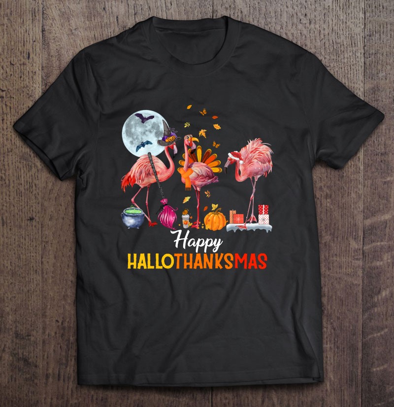 Happy Hallothanksmas Flamingo Version