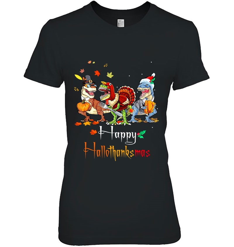Happy Hallothanksmas T-Rex Dinosaur