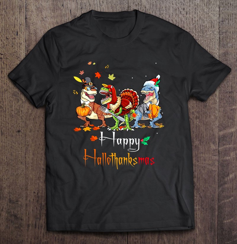 Happy Hallothanksmas T-Rex Dinosaur
