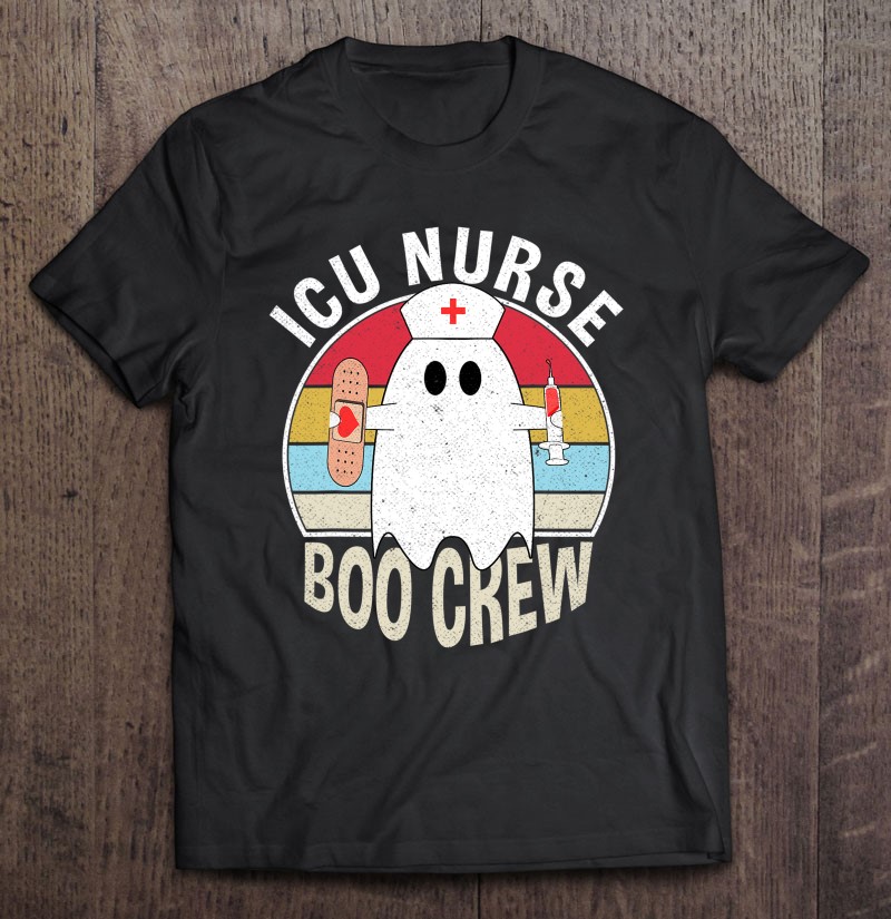 Icu Nurse Boo Crew Ghost Retro Nursing Halloween