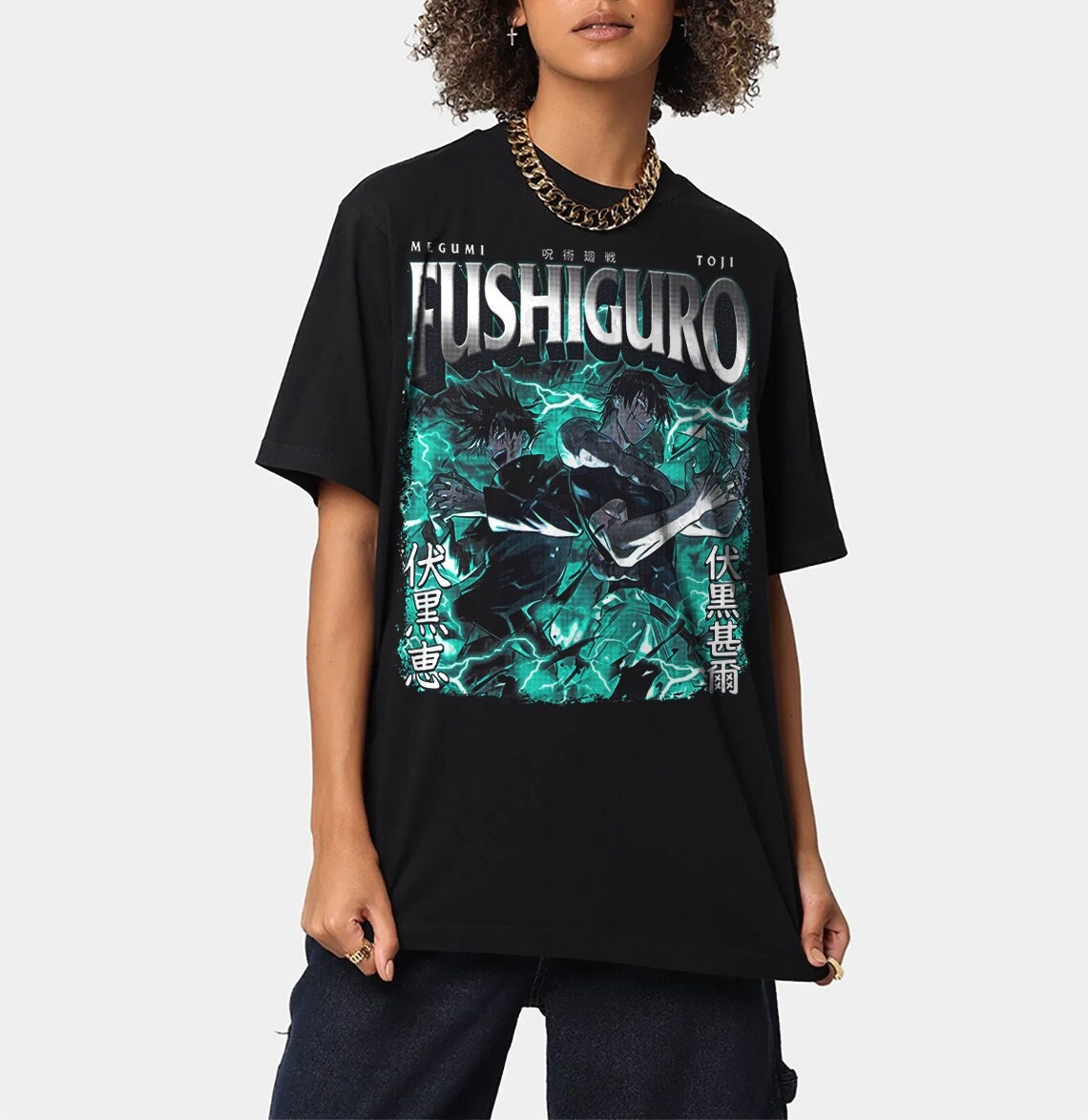 Jujutsu Kaisen Fushiguro Father And Son Anime Graphic T-Shirt