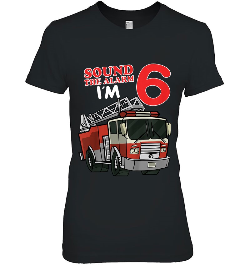 Kids Fire Truck 6Th Birthday Firefighter 6 Years Old Toddler Bday