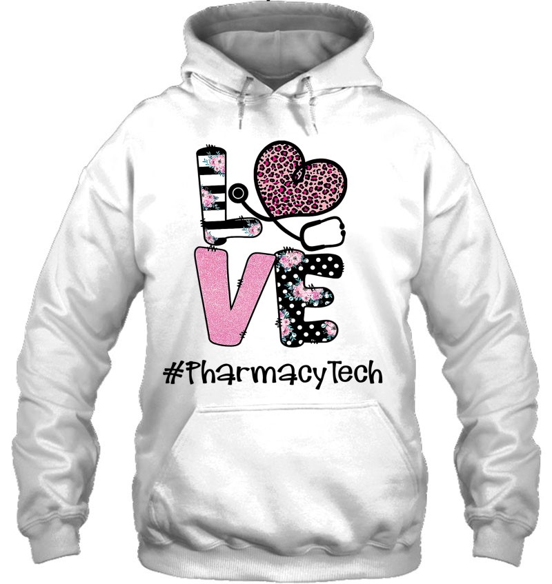 Love Pharmacy Tech Pink Leopard Flower Nurse Lovers Love Pharmacy Tech Pink Leopard Flower Nurse Lovers