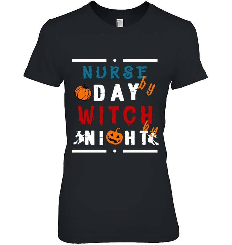 Nurse By Day Witch By Night Funny Halloween Classic