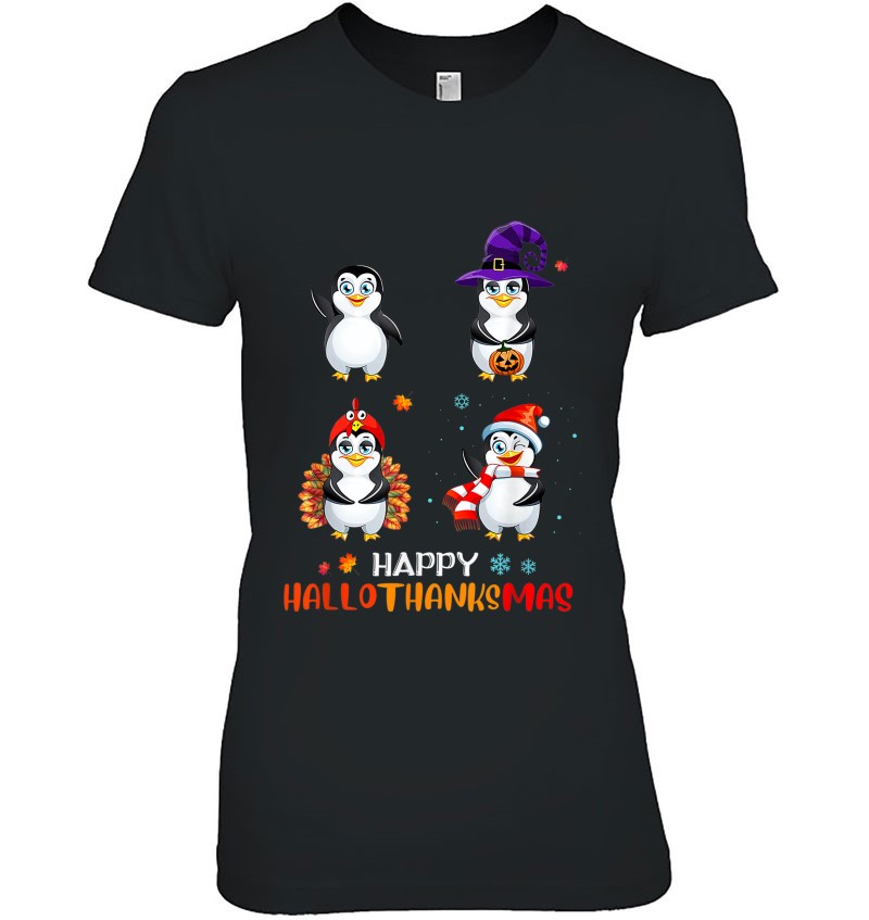 Penguin Halloween And Merry Christmas Happy Hallothanksmas