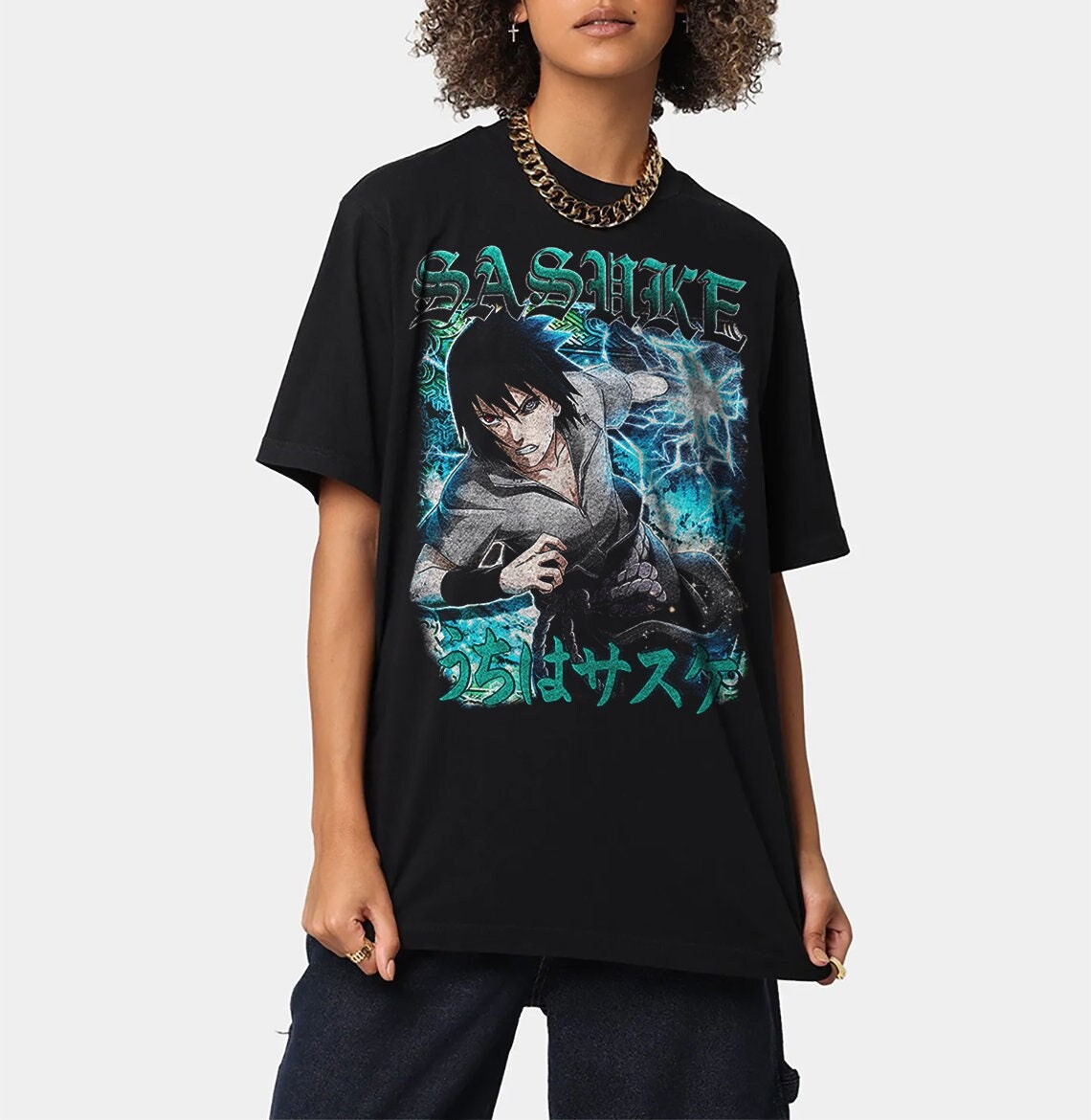 Sasuke Uchiha Naruto Anime Vintage T-Shirt Sasuke Uchiha Naruto Anime Vintage T-Shirt