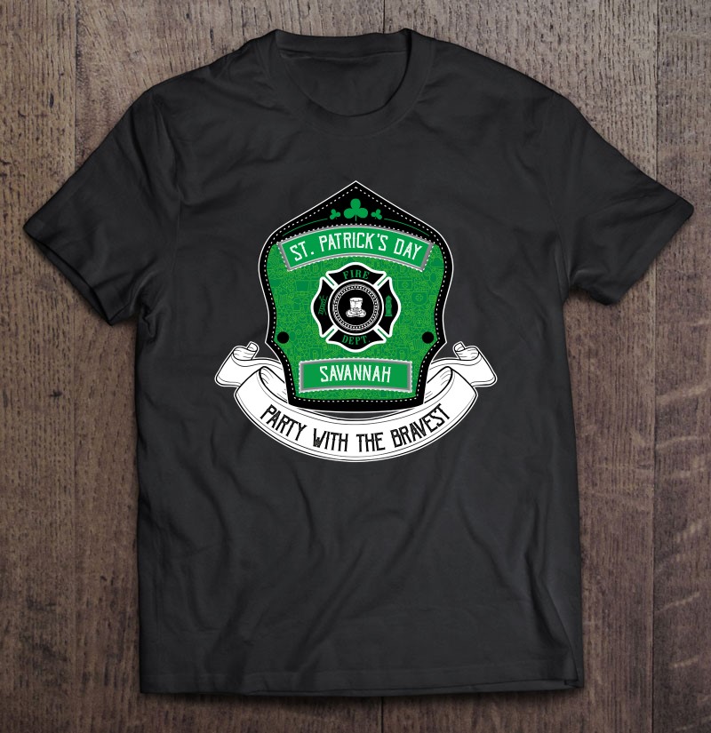 Savannah Georgia Firefighter St. Patrick's Day Irish Bravest Pullover Savannah Georgia Firefighter St. Patrick's Day Irish Bravest Pullover