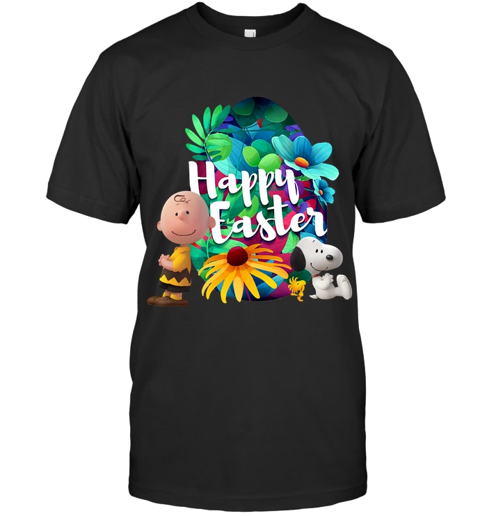 Snoopy Charlie Brown Happy Easter Flower Shirt
