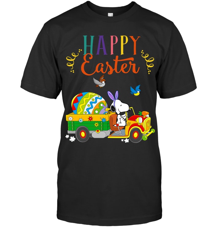 Snoopy Driving Easter Egg Happy Easter Day Shirt