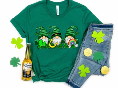 St Patricks Day Gnomes Shamrock Family Matching Shirt